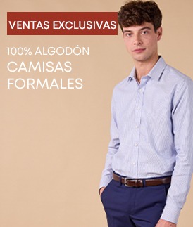 Camisa formal 100% algodón para hombre