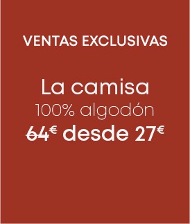 Venta Privada camisas 100% algodón desde 27€