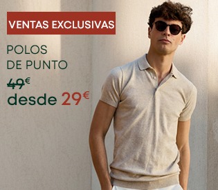 Polo de punto hombre beige – Venta Privada desde 29€