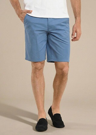 Bermuda chino hombre Azul medio - BARRY