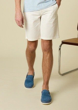 Bermuda chino hombre Blanco roto - BARRY