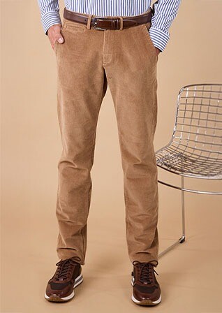 Pantalón chino de pana Camel para hombre - NORMAN