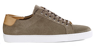 Zapatillas de piel para hombre – Ante caqui - INGLEWOOD