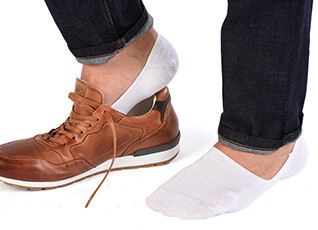 Calcetines invisibles de hombre Blanco
