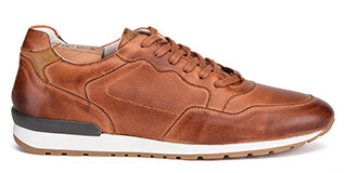 Zapatillas de hombre en piel Castaño patinado - CANBERRA