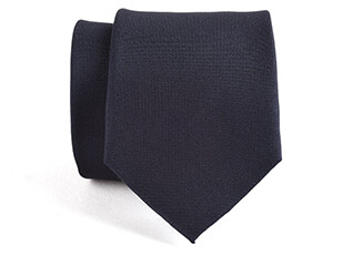 Corbata de seda unida Azul marino para hombre