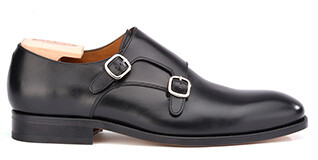 Zapatos negros de hombre con doble hebilla - CHIGWELL