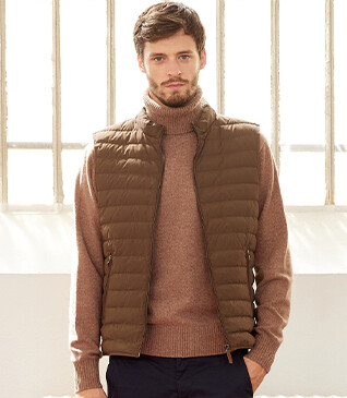Chaqueta de plumas sin mangas para hombre Marrón - NIELS II