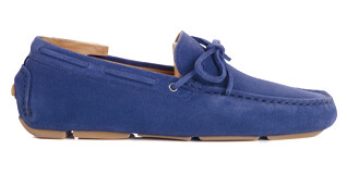 Mocasín de verano para hombre de piel Azul Océano - DELTONA