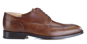 Zapatos derby Coñac Patinado para hombre con suela de cuero - STOCKWOOD