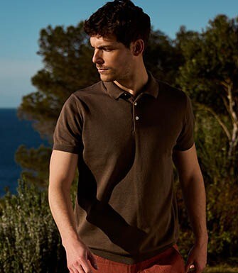 Polo de Punto para Hombre Cacao - BRAIDEN