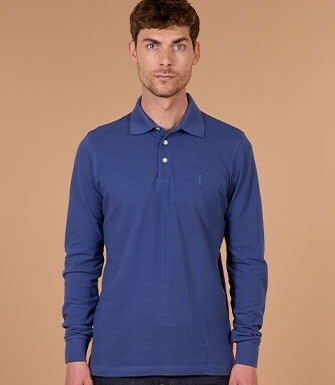 Polo de hombre manga larga Azul Real - ALEC II ML