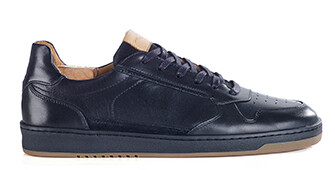 Zapatillas de piel para hombre – Negro - KOLORA