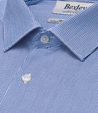 Camisa hombre a rayas navy y blancas - DUNANT CLASSIC