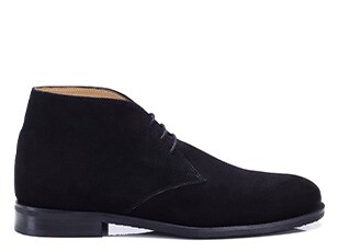 Low boot hombre en ante negro hidrófugo - DOVAM GOMME