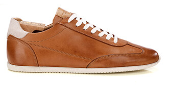 Zapatillas para hombre – Coñac patinado - BREMLEA