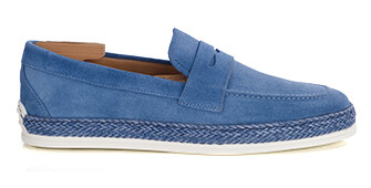Mocasín de Hombre en Ante Azul - MUNTIRI