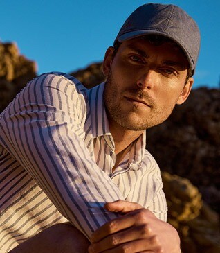 Gorra en Lino color Azul Acero - BRADWELL II