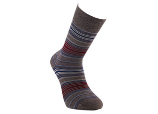 Calcetines de rayas finas chocolate jaspeado para hombre