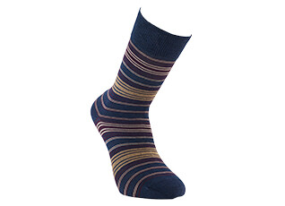 Calcetines de rayas finas azul oscuro jaspeado para hombre