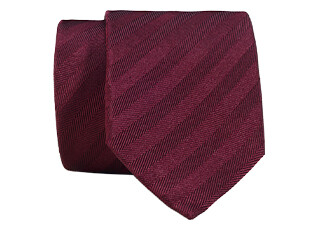 Corbata de seda con motivo de espiga burdeos para hombre