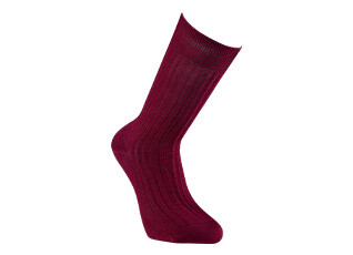 Calcetines en canale Hilo de Escocia para hombre Burdeos Rojo