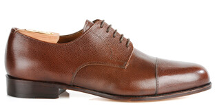 Zapatos derby de hombre Castaño granulado con suela de cuero - MAYFAIR CLASSIC