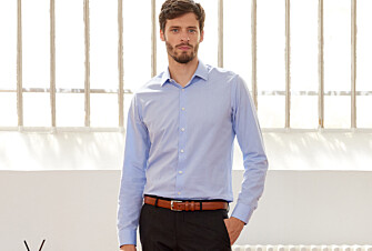 Camisa de algodón Celeste - Cuello francés - LOUIS CLASSIC