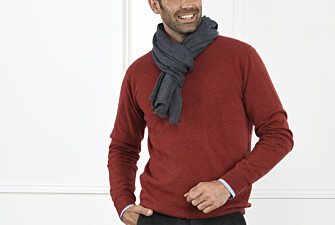 Bufanda de lana y cachemira espiga Azul moteado