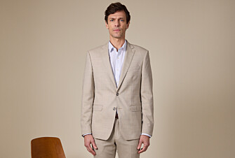 Chaqueta de traje Beis moteado para hombre - LAZARE