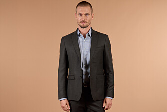 Chaqueta de traje hombre verde jaspeado lana Super 120's - LAZARE