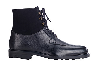 Botas Hombre en Cuero Negro granulado - KENT HIGH GOMME COUNTRY