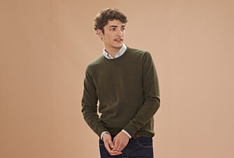 Jersey de lana con cuello redondo Verde de hombre  - CONAN