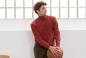 Jersey de lana con cuello alto hombre Especia Moteado - EMERIC