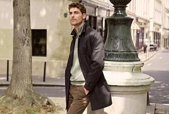 Gabardina hombre negro impermeable - AURÈLE II