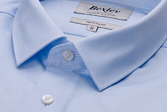 Camisa de algodón Azul pálido - Cuello francés - PATERNE CLASSIC