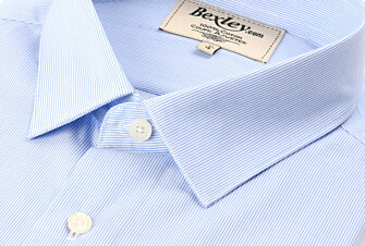 Camisa blanca con rayas azules - ANSELME