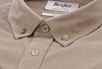 Camisa de terciopelo Topo Claro - Cuello americano - WAYNE