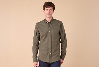 Camisa de hombre en Franela Verde oscuro - ALEXANDER