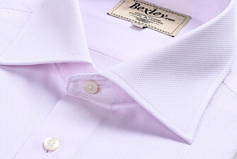 Camisa Oxford Rosa claro y Blanco - Cuello italiano - ERNESTO