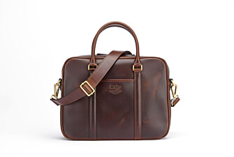 Maletín de cuero para hombre con bandolera Chocolate - KARLINGTON III