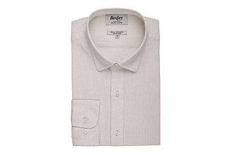 Camisa lisa de lino de algodón Chambray Crudo - SILBERT