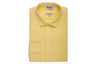 Camisa para Hombre - Chambray Amarillo Pálido - SILBERT