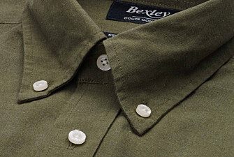 Camisa de algodón/lino - Chambray Verde oscuro - COLTEN