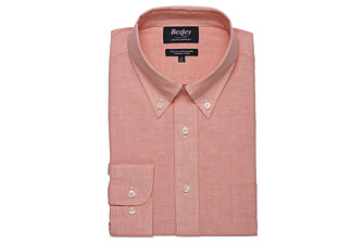 Camisa de algodón/lino - Chambray Naranja Claro - COLTEN