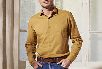 Camisa lisa de lino de algodón Caramelo - Bolsillo - SYLBERT