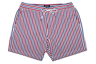 Bañador de hombre rayado Azul Blanco Rojo - BRENTAN