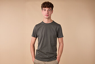 Camiseta lisa de algodón orgánico Verde oscuro - EDGAR III