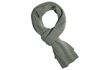 Bufanda de lambswool caqui claro jaspeado para hombre