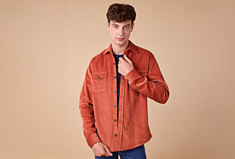 Sobrecamisa de terciopelo - Mandarina - VICTORIN